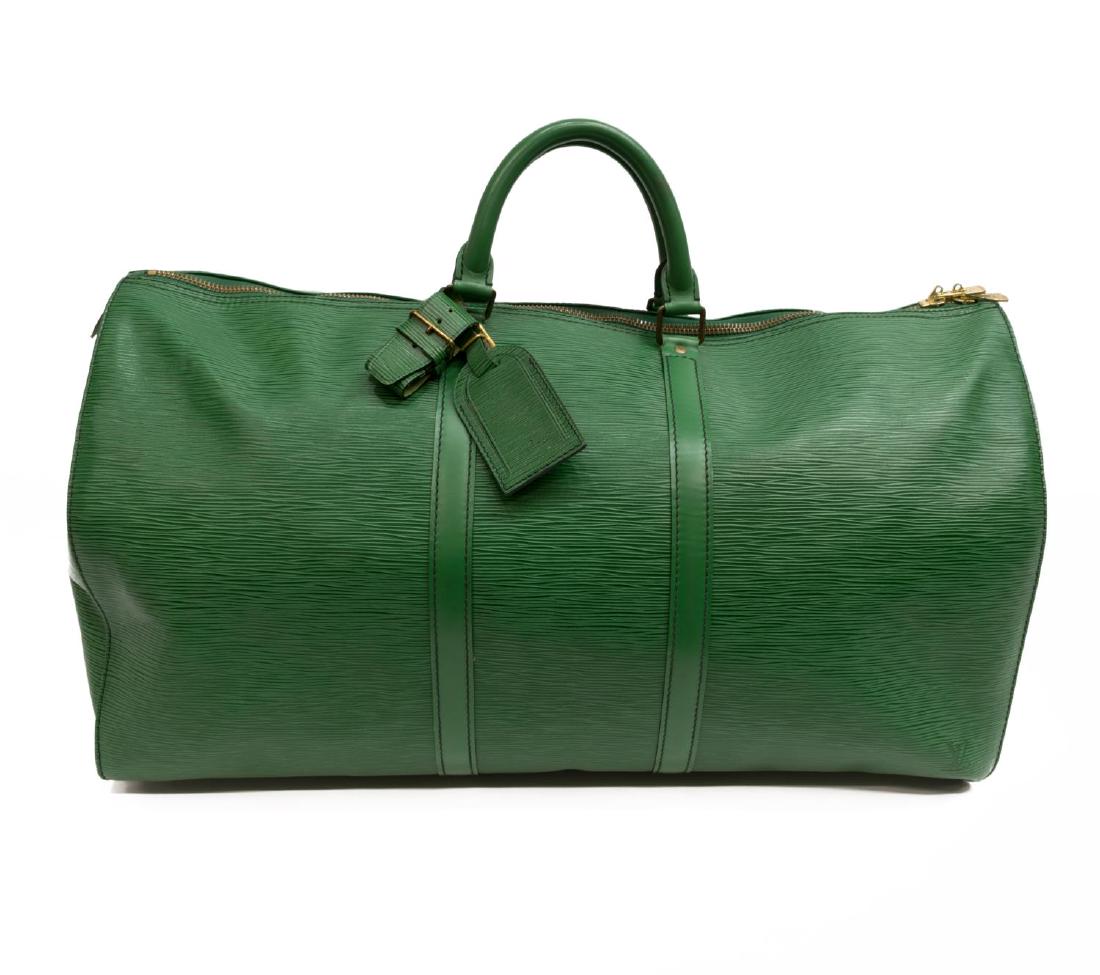 LOUIS VUITTON 'KEEPALL 55' GREEN EPI DUFFLE BAG (1 of 4)