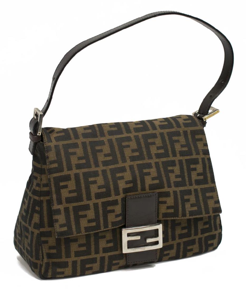 FENDI 'MAMA' BAGUETTE BROWN MONOGRAM CANVAS BAG (1 of 5)
