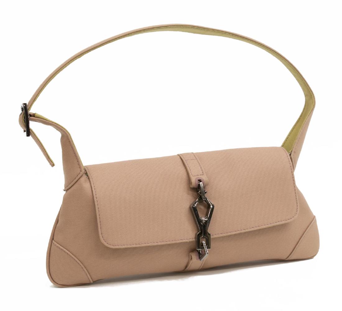 GUCCI 'JACKIE' FLAP TOP CANVAS SHOULDER BAG (1 of 5)