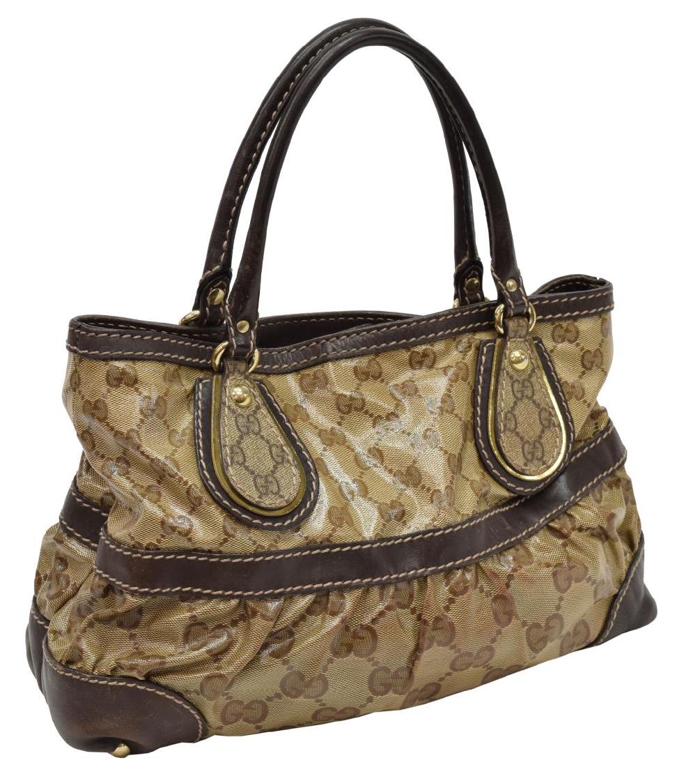 GUCCI 'CRYSTAL' COATED CANVAS & LEATHER TOTE BAG (1 of 4)