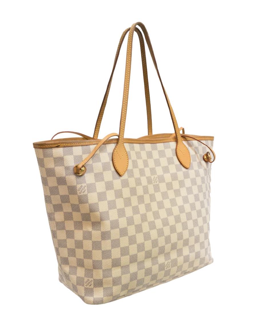 LOUIS VUITTON 'NEVERFULL' DAMIER AZUR TOTE BAG (1 of 4)