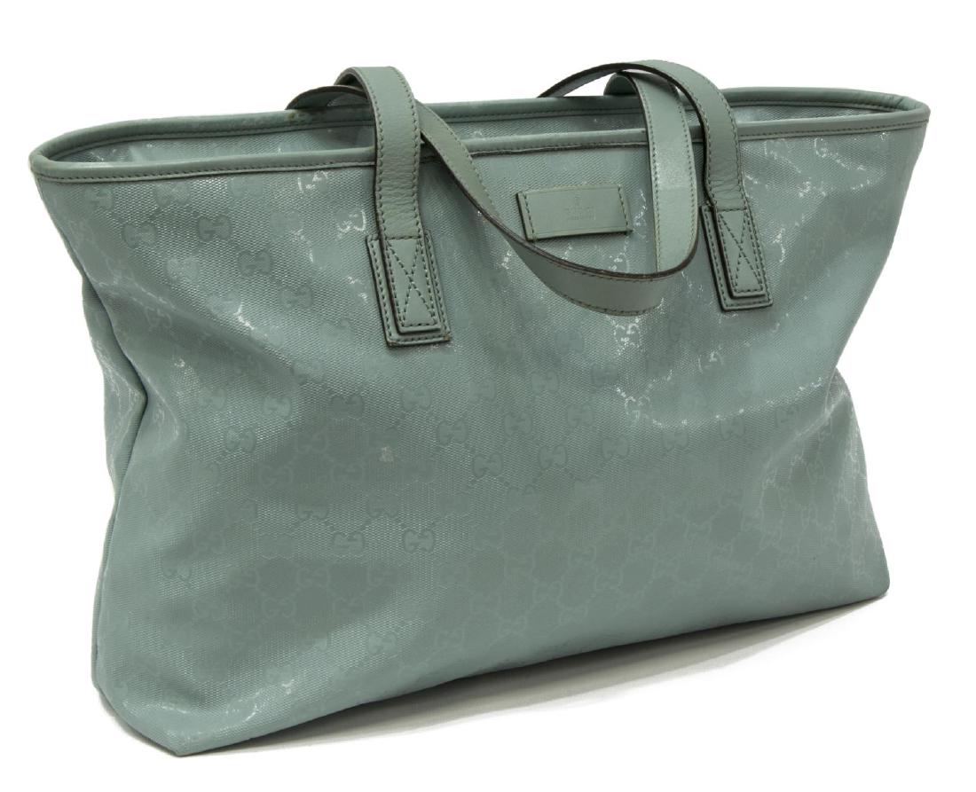 GUCCI LIGHT BLUE 'GUCCISSIMA' NYLON TOTE BAG (1 of 5)