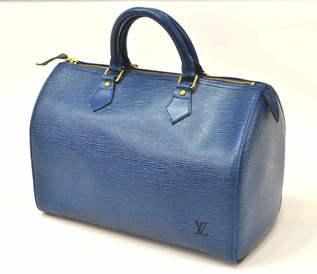 LOUIS VUITTON 'SPEEDY 30' BLUE EPI LEATHER HANDBAG (1 of 4)