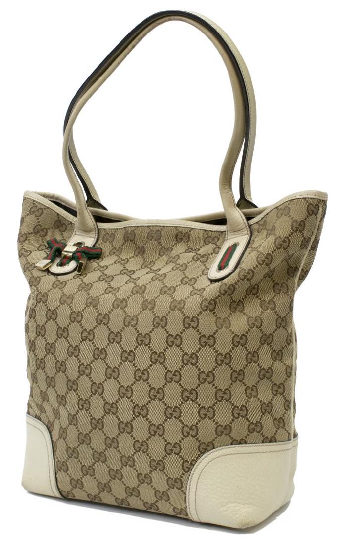 GUCCI PRINCY GG CANVAS & LEATHER TALL TOTE BAG (1 of 4)