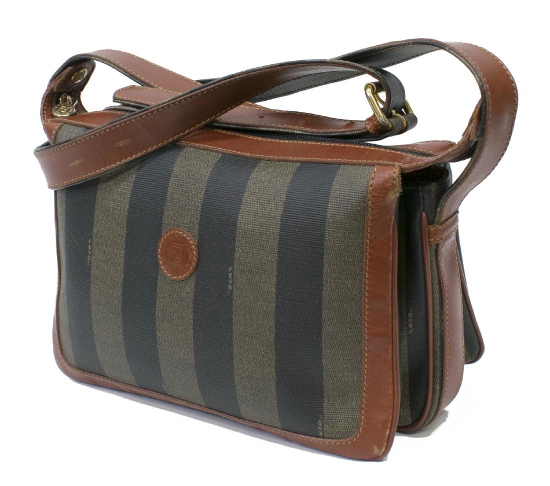 FENDI STRIPED COATED CANVAS CROSSBODY BAG (1 of 7)