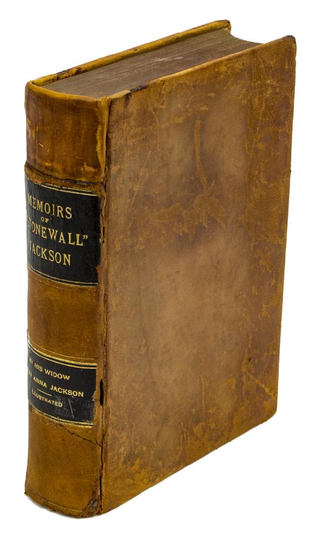 BOOK: MEMOIRS CSA GENL. STONEWALL JACKSON, 1880,: Book: "Memoirs of Stonewall Jackson by His Widow Mary Anna Jackson", Introduction by Lieutenant General John B. Gordon and Rev. Henry M. Field", The Prentice Press, Louisville, Ky, 1895 (CSA General T
