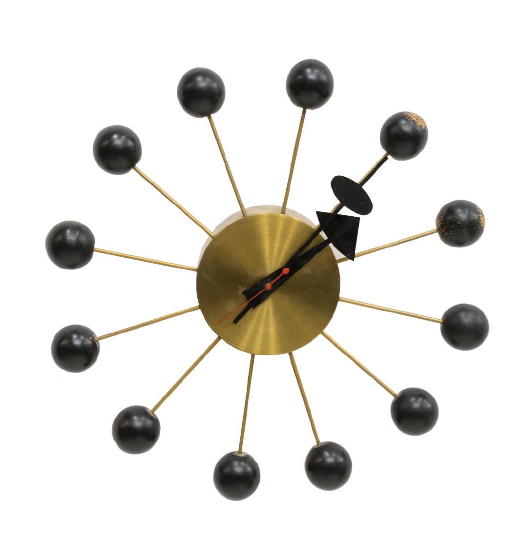 MIDCENTURY NELSON HOWARD MILLER BALL CLOCK