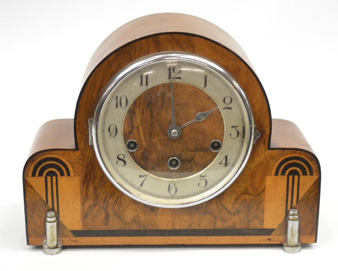 ART DECO HALLER CHIMING MANTEL CLOCK