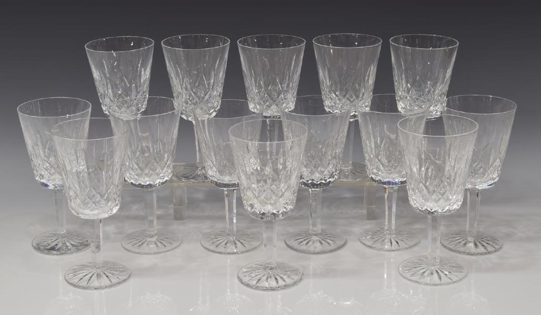 (14) WATERFORD 'LISMORE' CUT CRYSTAL WATER GOBLETS (1 of 3)