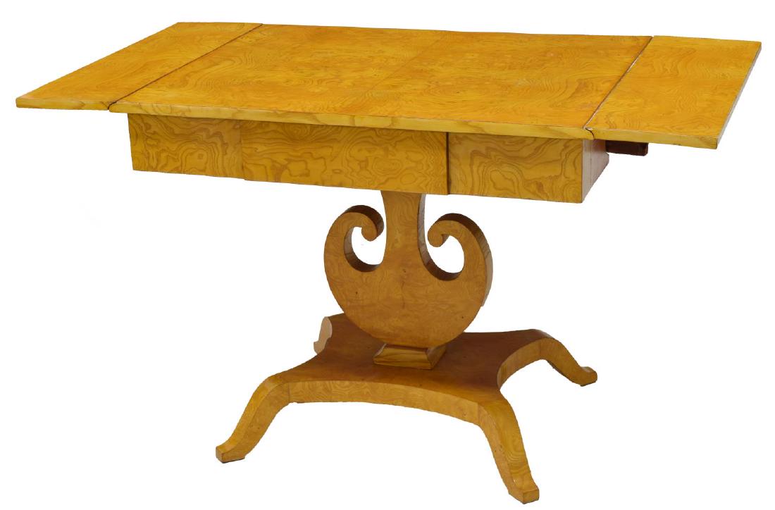 DANISH ART DECO MAPLE DROP SIDE TABLE (1 of 3)