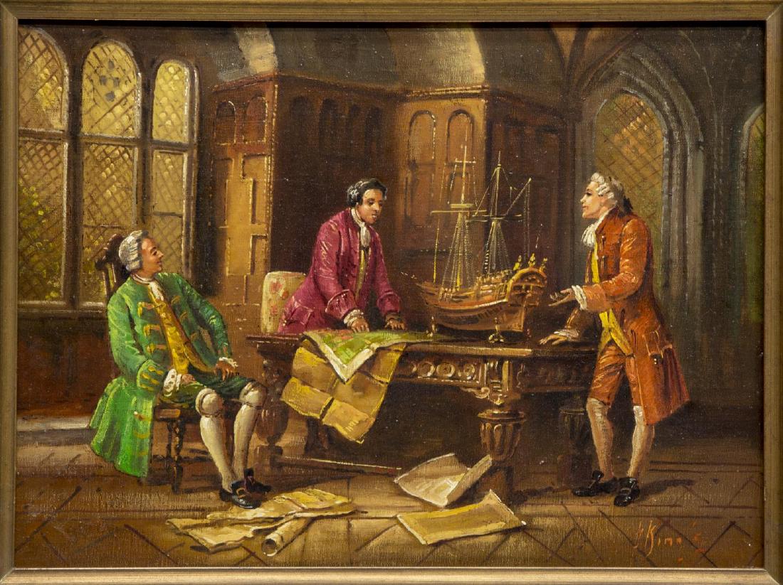 DECORATIVE ITALIAN OIL ON CANVAS PAINTING (1 of 4)