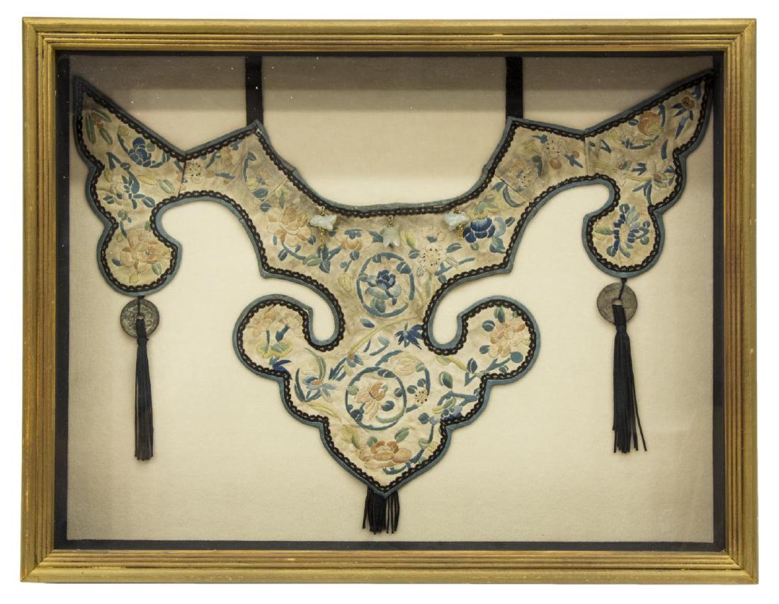 SHADOW BOX FRAMED CHINESE QUING COLLAR (1 of 3)