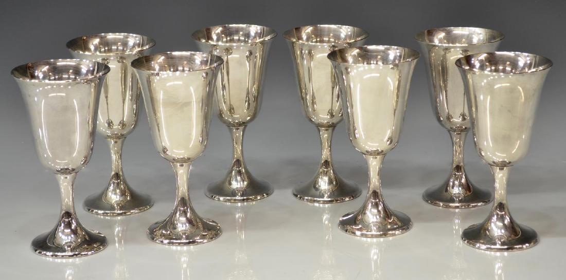 (8) GORHAM 'PURITAN' STERLING SILVER WATER GOBLETS (1 of 3)