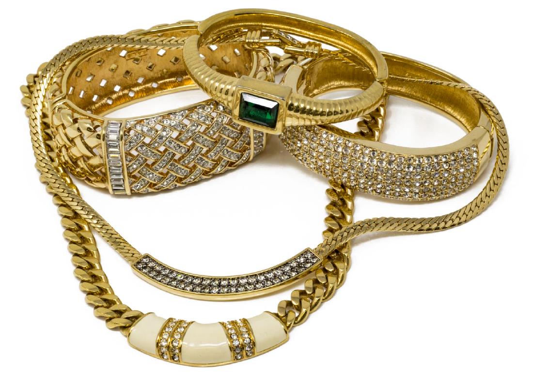 (5) SWAROVSKI S.A.L GOLD-TONE & CRYSTAL JEWELRY (1 of 6)