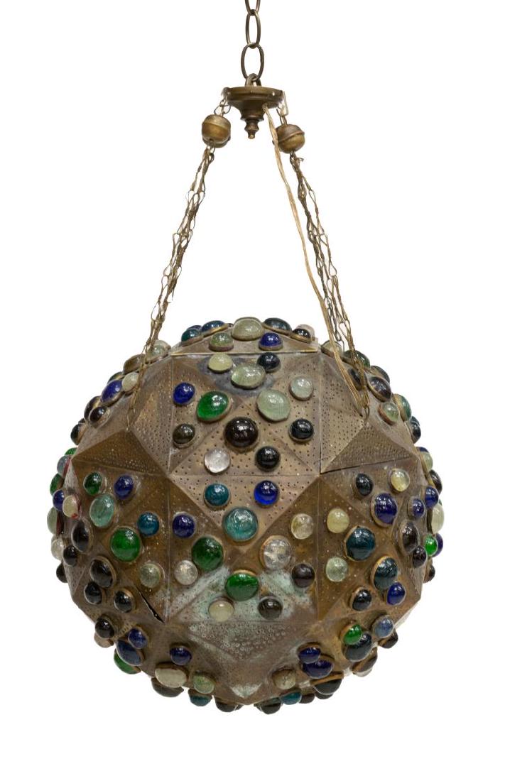 MORROCAN STYLE PIERCED HANGING LANTERN LAMP (1 of 2)