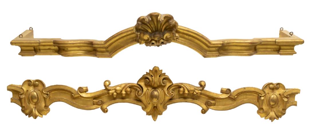 2) LOUIS XV STYLE GOLD LEAF ARCHITECTURAL VALENCES (1 of 3)