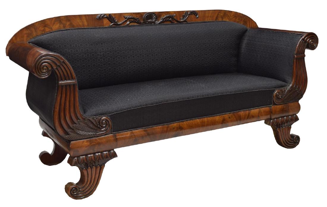 DANISH 1870'S MAHOGANY FRAMED SOFA (1 of 3)