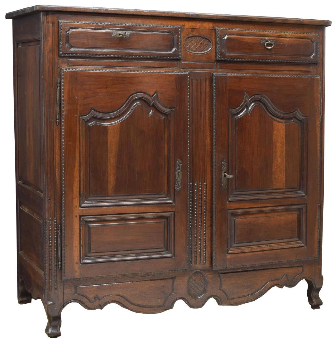 TALL 18THC. LOUIS XIV STYLE CARVED WALNUT SERVER (1 of 4)