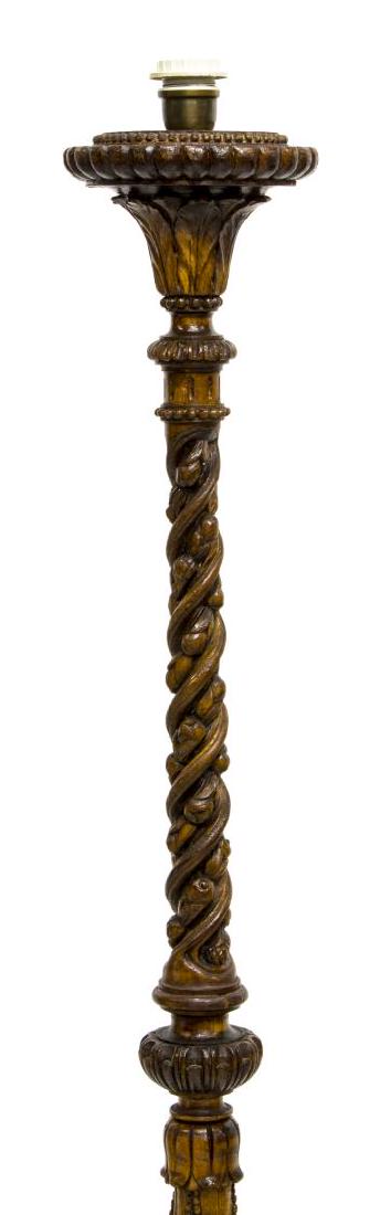 ITALIAN FOLIATE CARVED PAW FOOT STANDING LAMP (1 of 2)