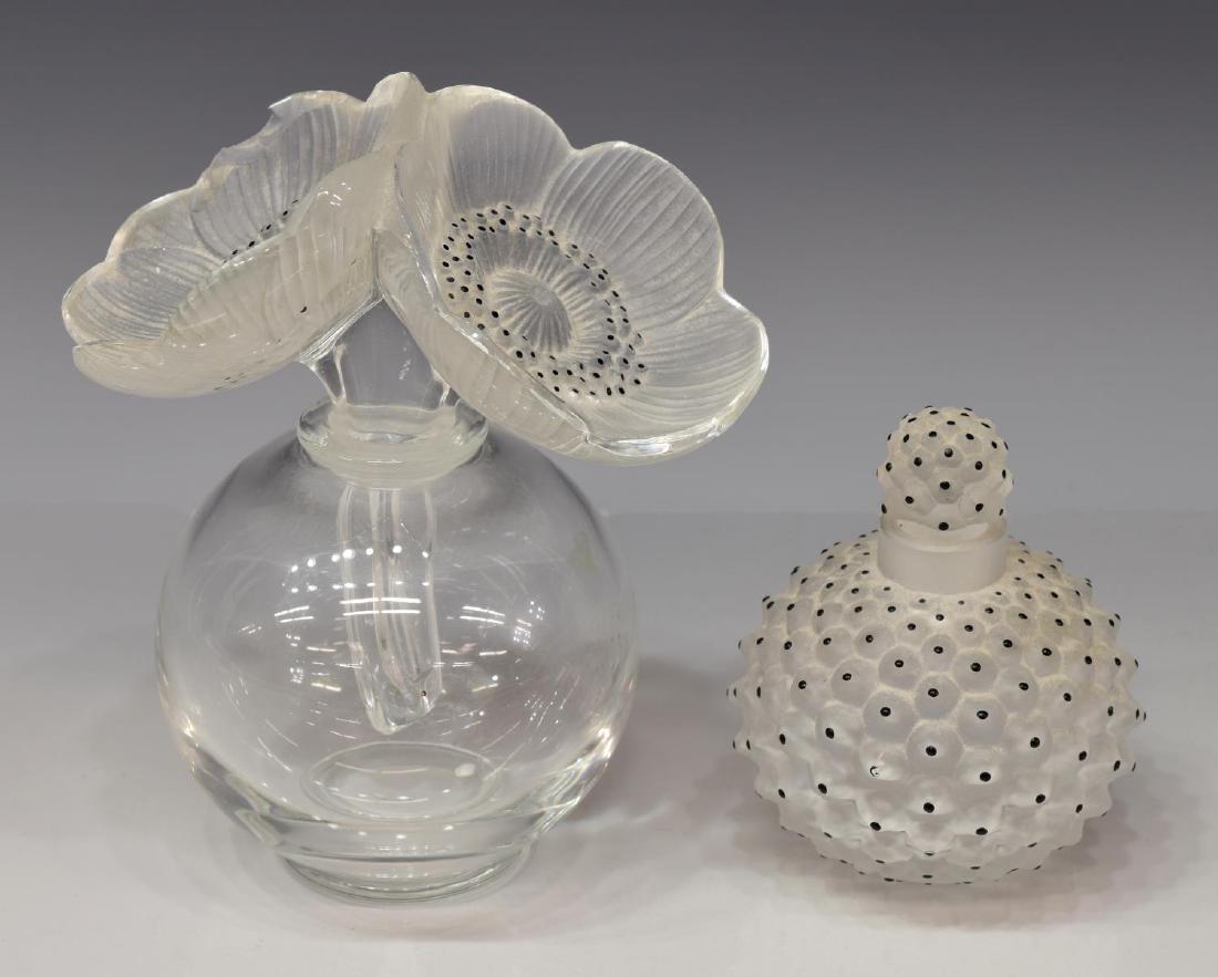(2) LALIQUE FRANCE CACTUS & ANEMONES SCENT BOTTLES (1 of 4)