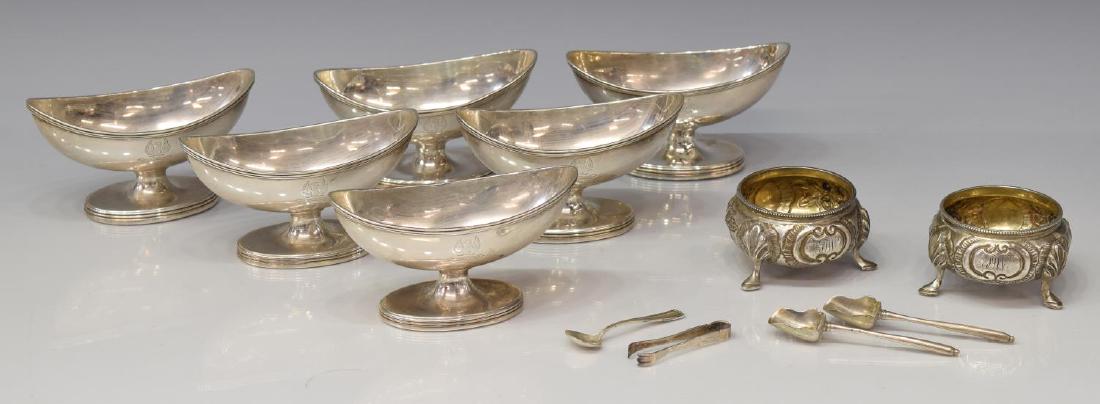 (12) GROUP OF ENGLISH STERLING SILVER SALT CELLARS (1 of 6)
