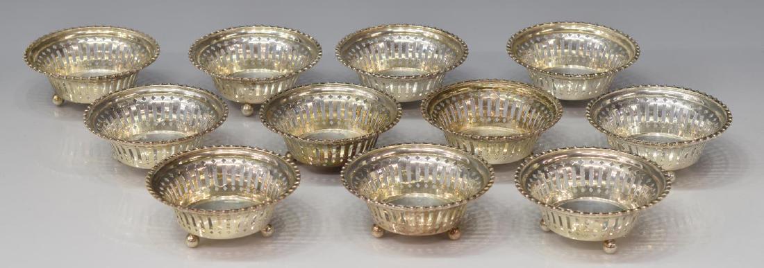 (11) STERLING SILVER PIERCED NUT DISHES (1 of 3)