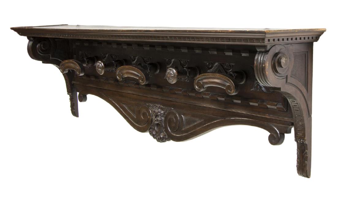 LARGE RENAISSANCE REVIVAL CARVED HAT RACK (1 of 2)
