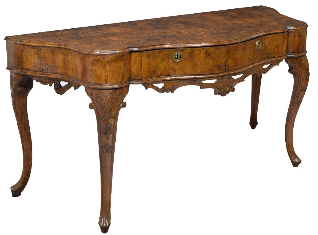 ITALIAN BURL WALNUT CONSOLE TABLE (1 of 4)