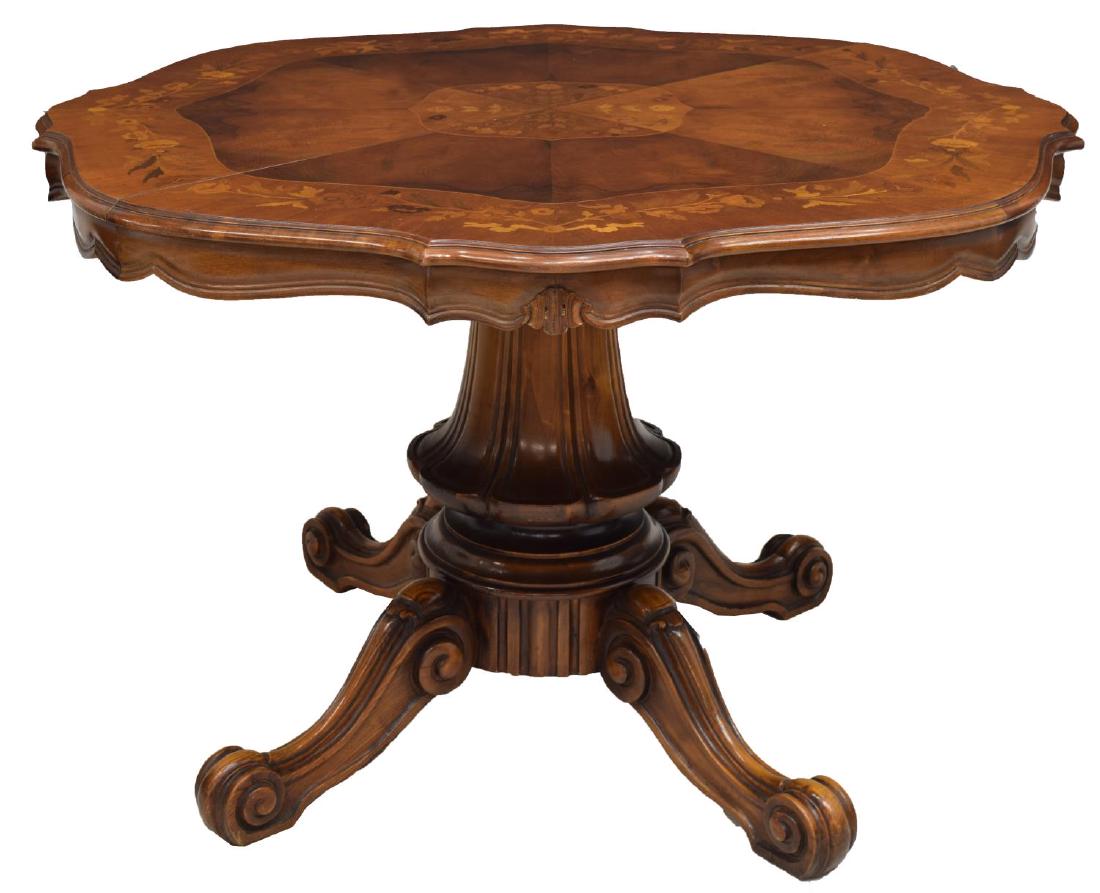 ITALIAN FLORAL MARQUETRY INALY DINING TABLE (1 of 3)