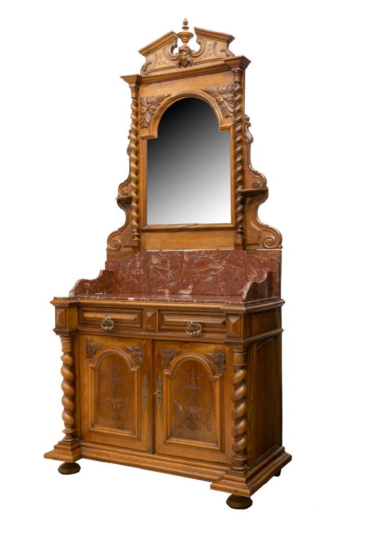 FRENCH HENRI II MIRRORED WASHSTAND DRESSER (1 of 5)