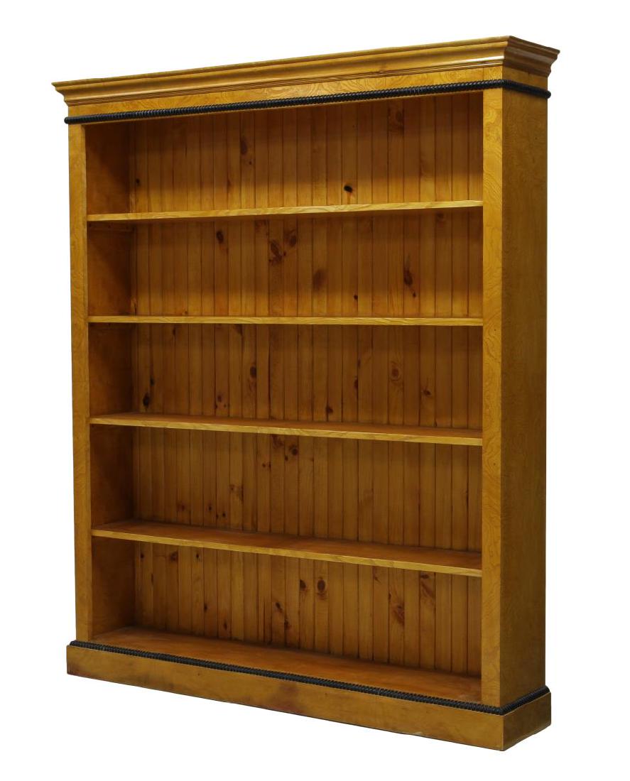 BIEDERMEIER STYLE BIRCH BURLWOOD BOOKCASE (1 of 3)