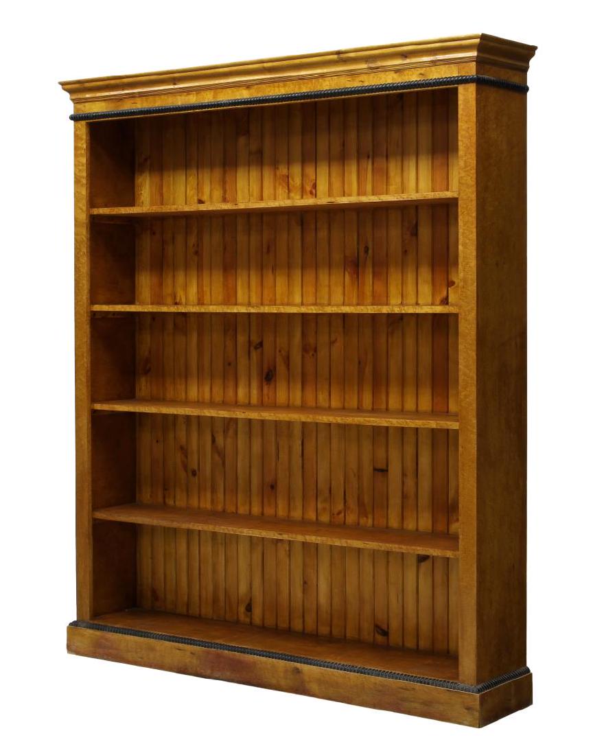 BIEDERMEIER STYLE BIRCH BURLWOOD BOOKCASE (1 of 3)