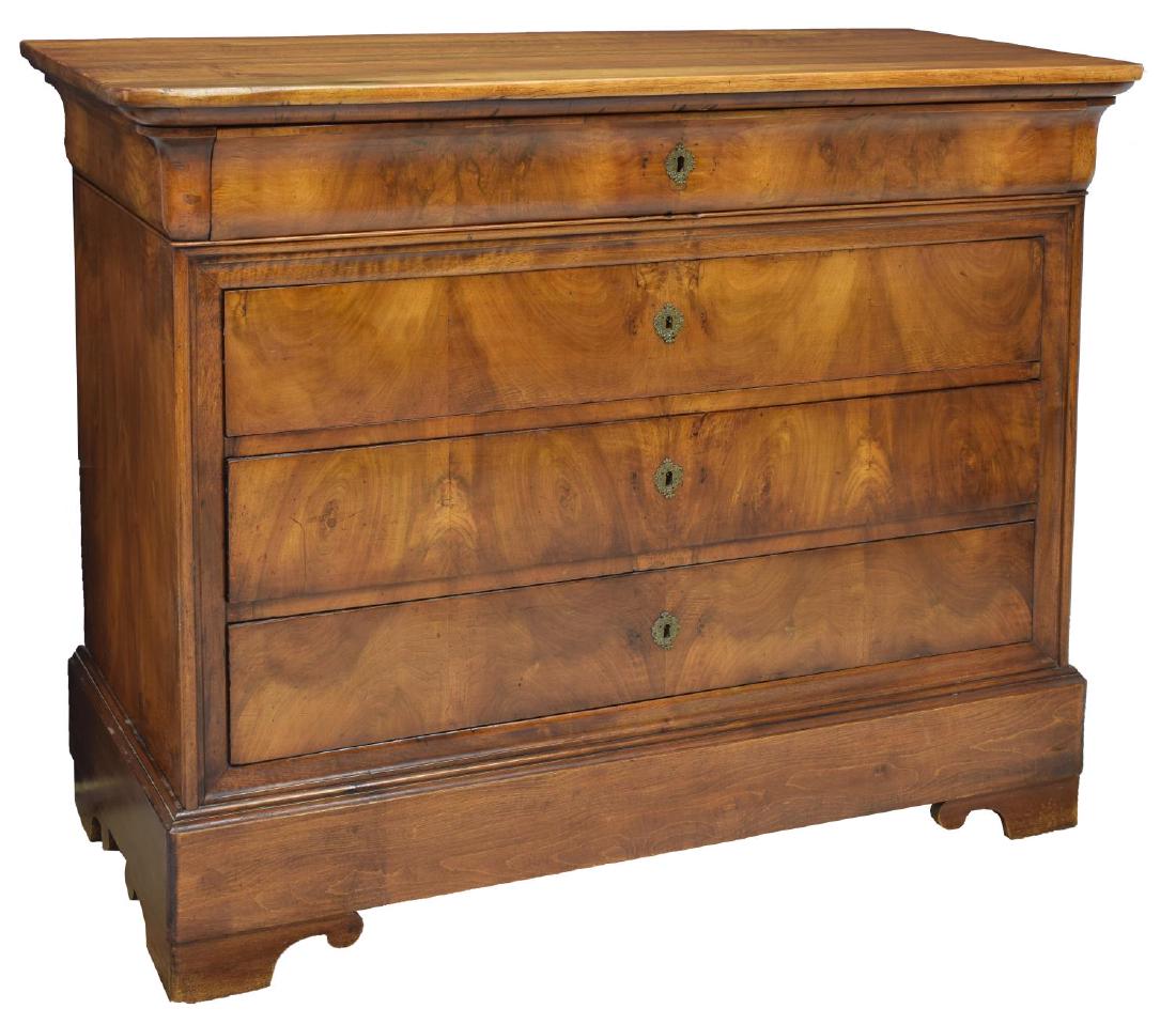FRENCH LOUIS PHILIPPE WALNUT COMMODE (1 of 3)