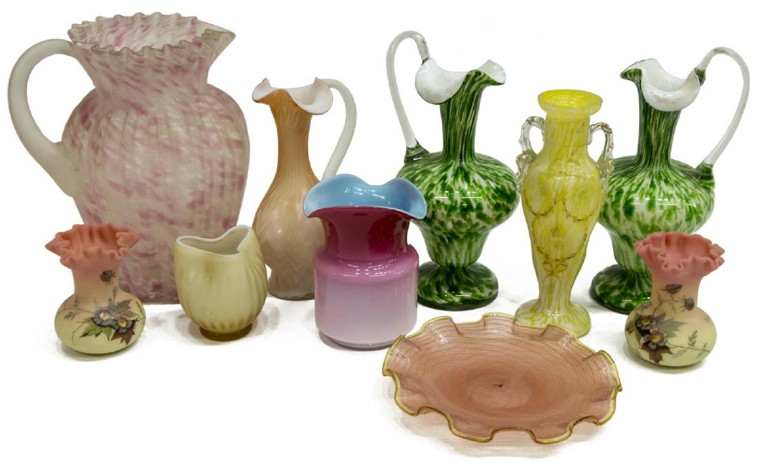 (10) VICTORIAN TO VINTAGE ART GLASS CABINETWARE (1 of 5)