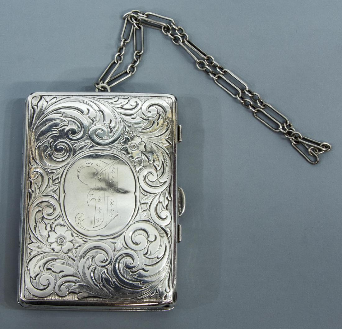 STERLING SILVER COMPACT WALLET ON CHAIN (1 of 5)