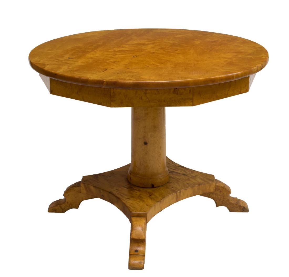 ANTIQUE SCANDINAVIAN BIRCHWOOD TILT TOP TABLE (1 of 3)