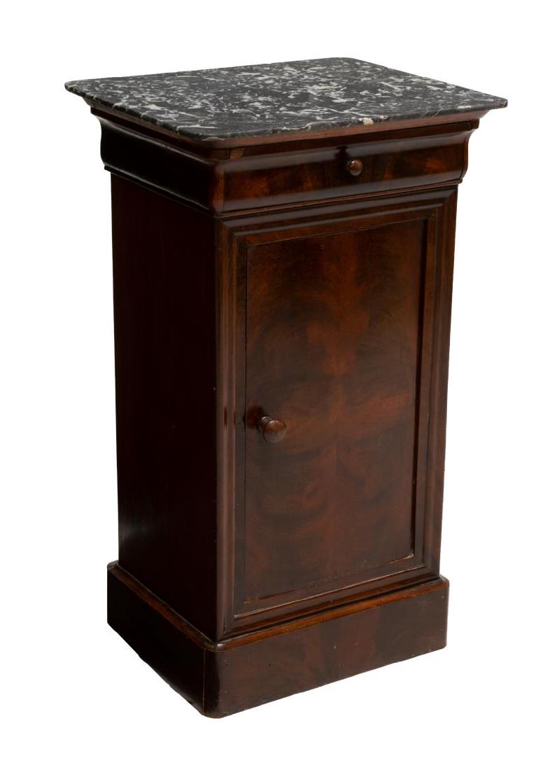 FRENCH CHARLES X MARBLE TOP MAHOGANY SIDE TABLE (1 of 3)