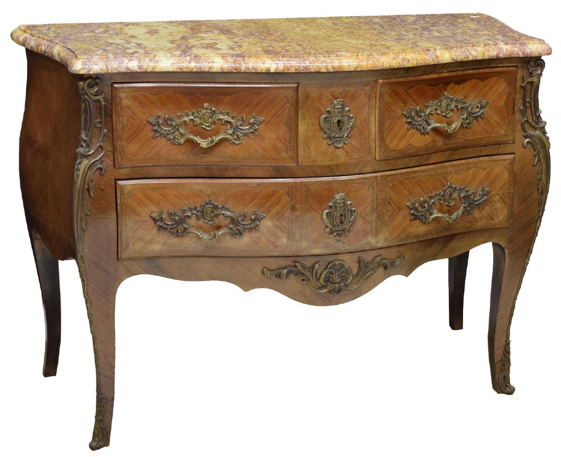 FRENCH LOUIS XIV STYLE THREE-DRAWER COMMODE (1 of 2)