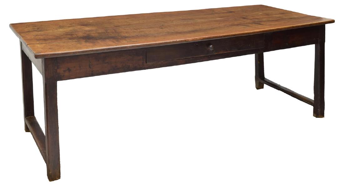 FRENCH OAK TOP FARMHOUSE TABLE, 19TH C. (1 of 3)