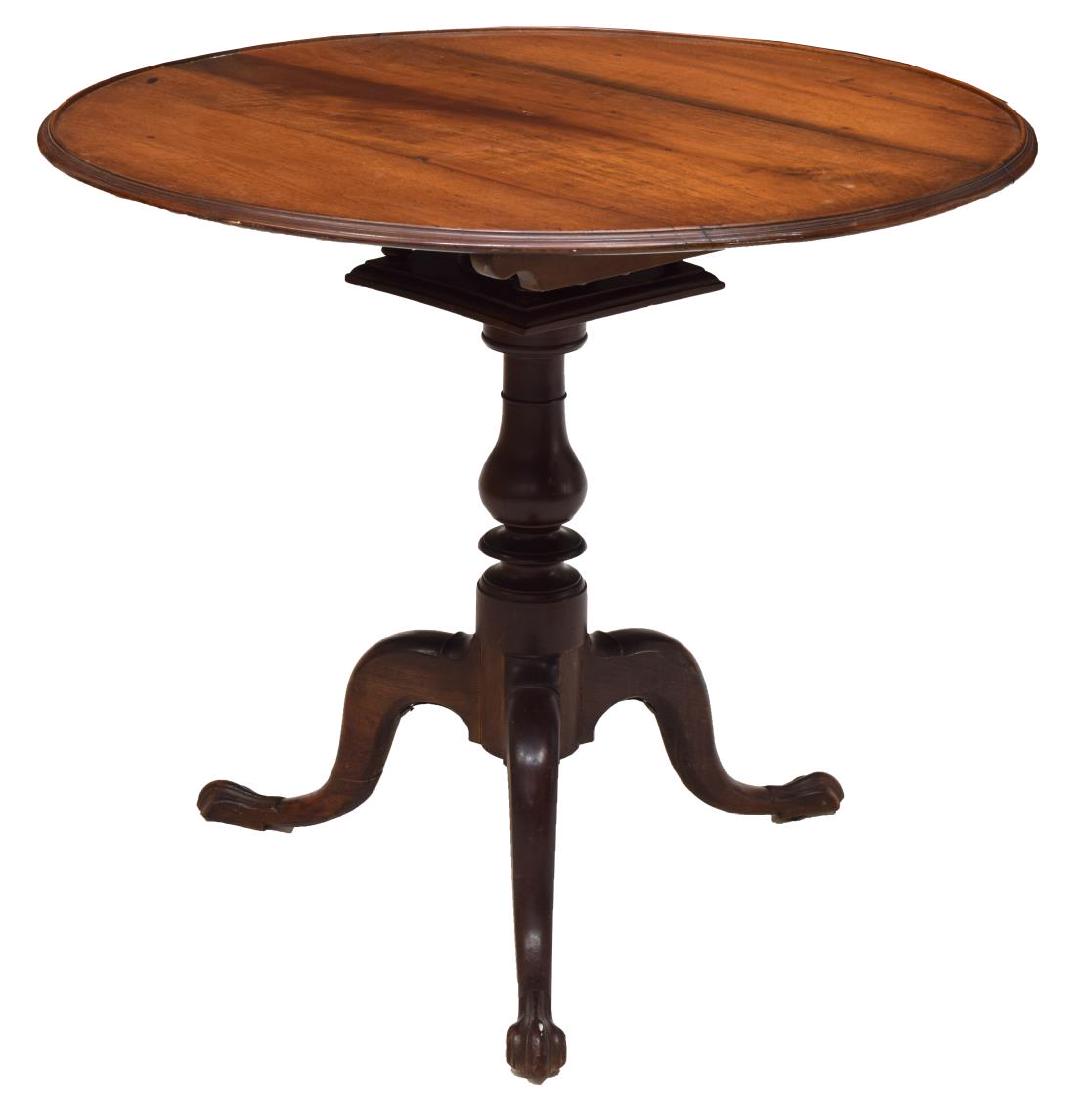 AMERICAN CHERRYWOOD TILT TABLE, 19TH C. (1 of 3)