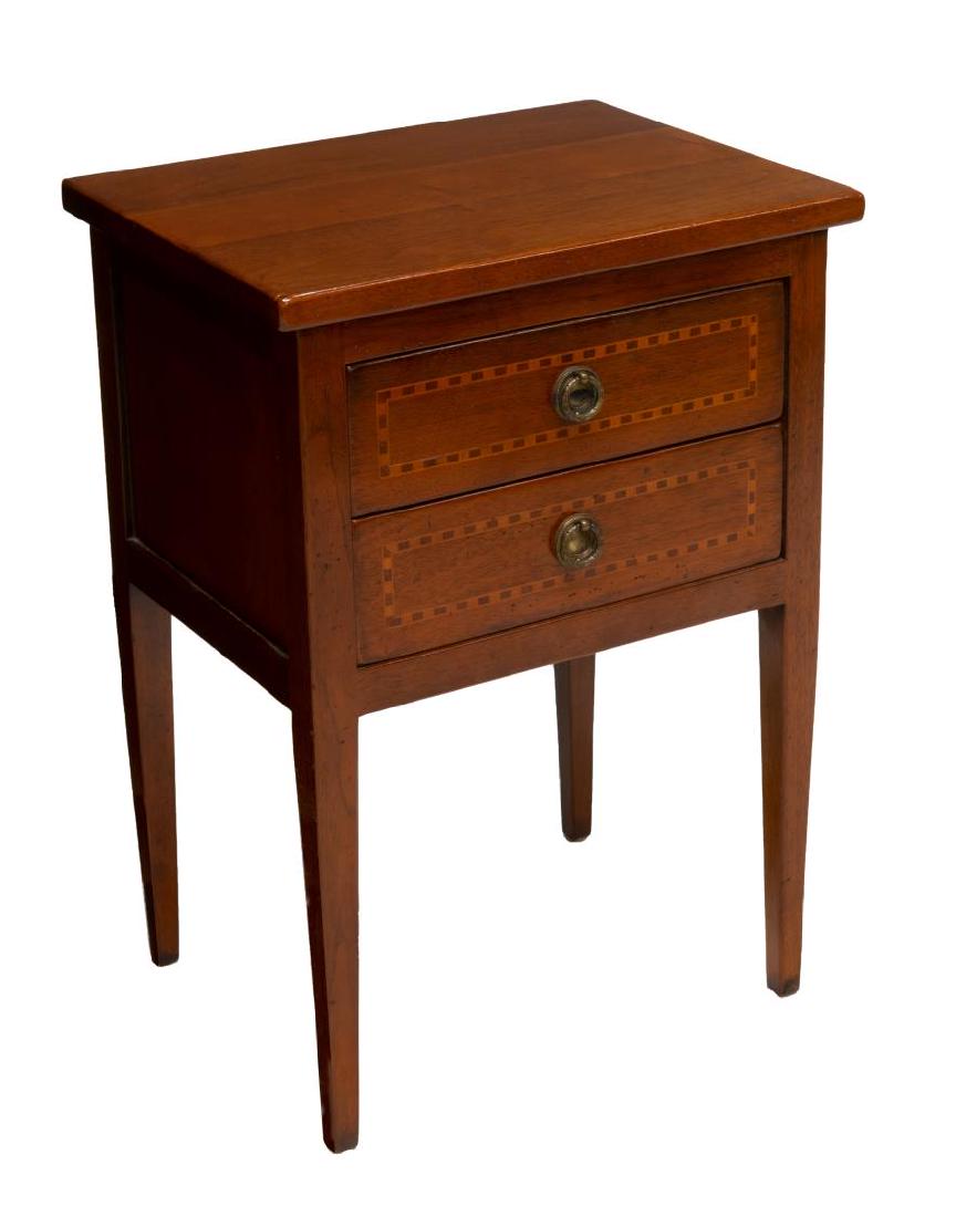 ITALIAN INLAID STRINGWORK MAHOGANY SIDE TABLE (1 of 2)