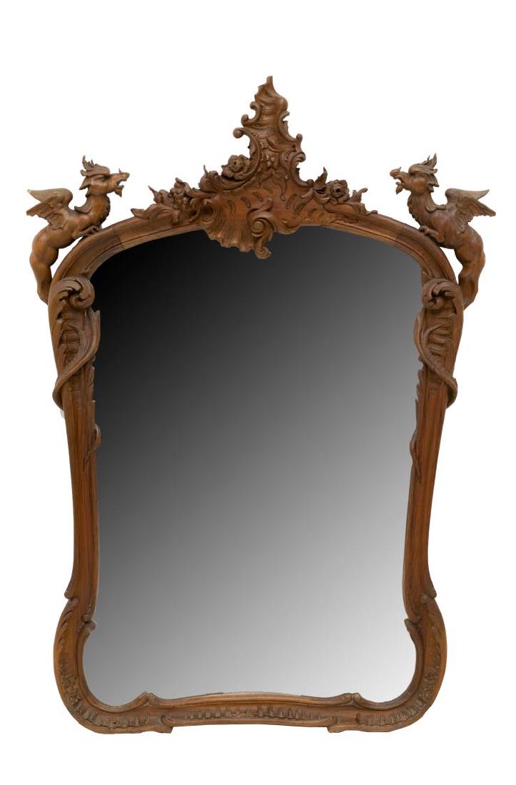 FRENCH RENAISSANCE REVIVAL WINGED GRIFFIN MIRROR (1 of 3)