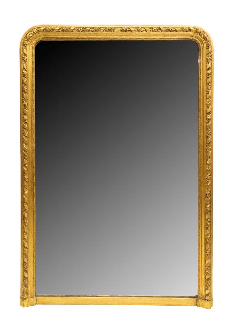 LARGE NAPOLEON III GILTWOOD WALL MIRROR (1 of 3)