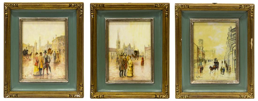 (3) CONTINENTAL PAINTINGS ON BOARD (1 of 6)