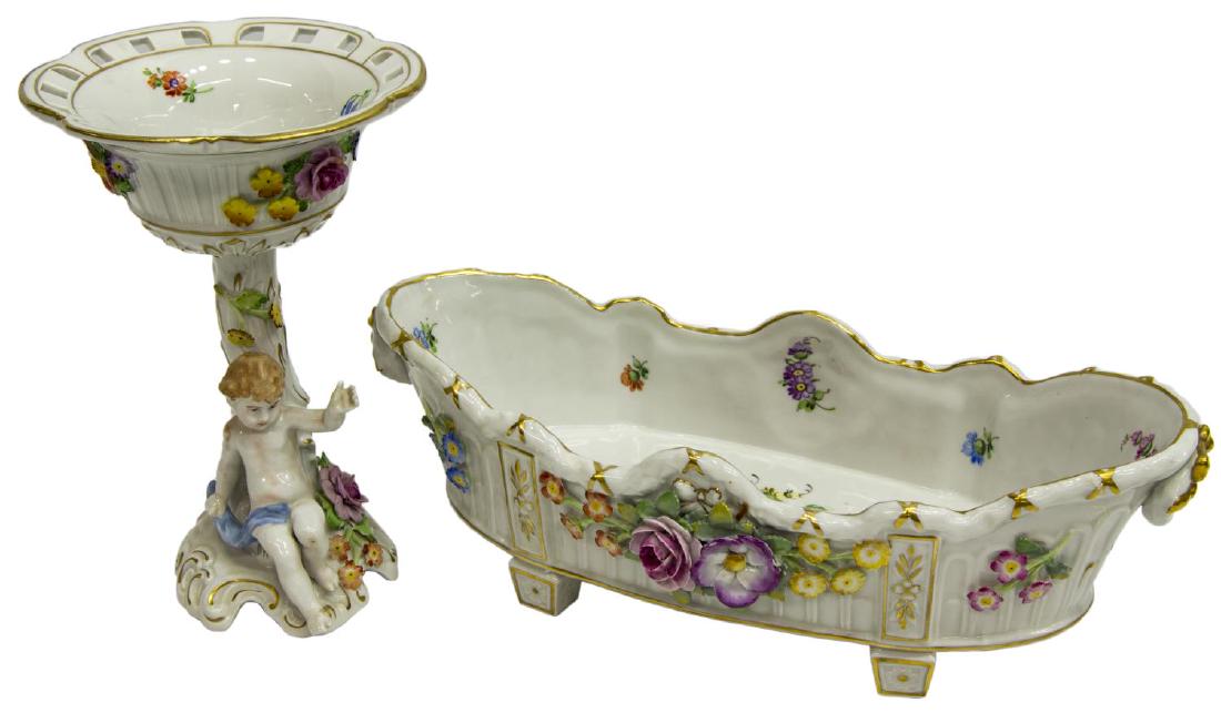(2) FLORAL PORCELAIN SERVICEWARE, VON SCHIERHOLZ (1 of 7)