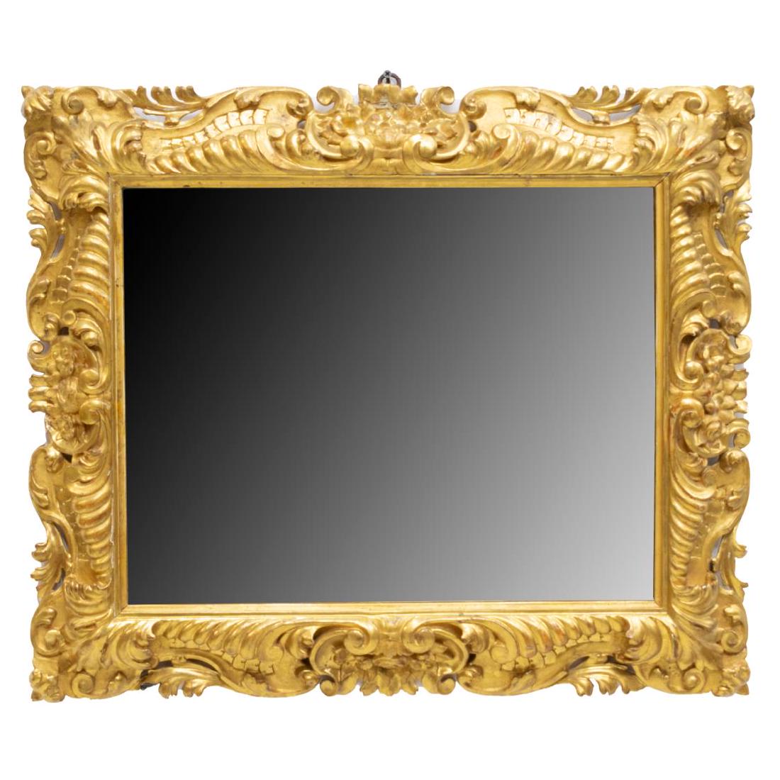 ORNATE ITALIAN GILTWOOD CARVED WALL MIRROR (1 of 3)