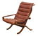 (2) DANISH MODERN LEATHER LOUNGE CHAIR & OTTOMAN - 2