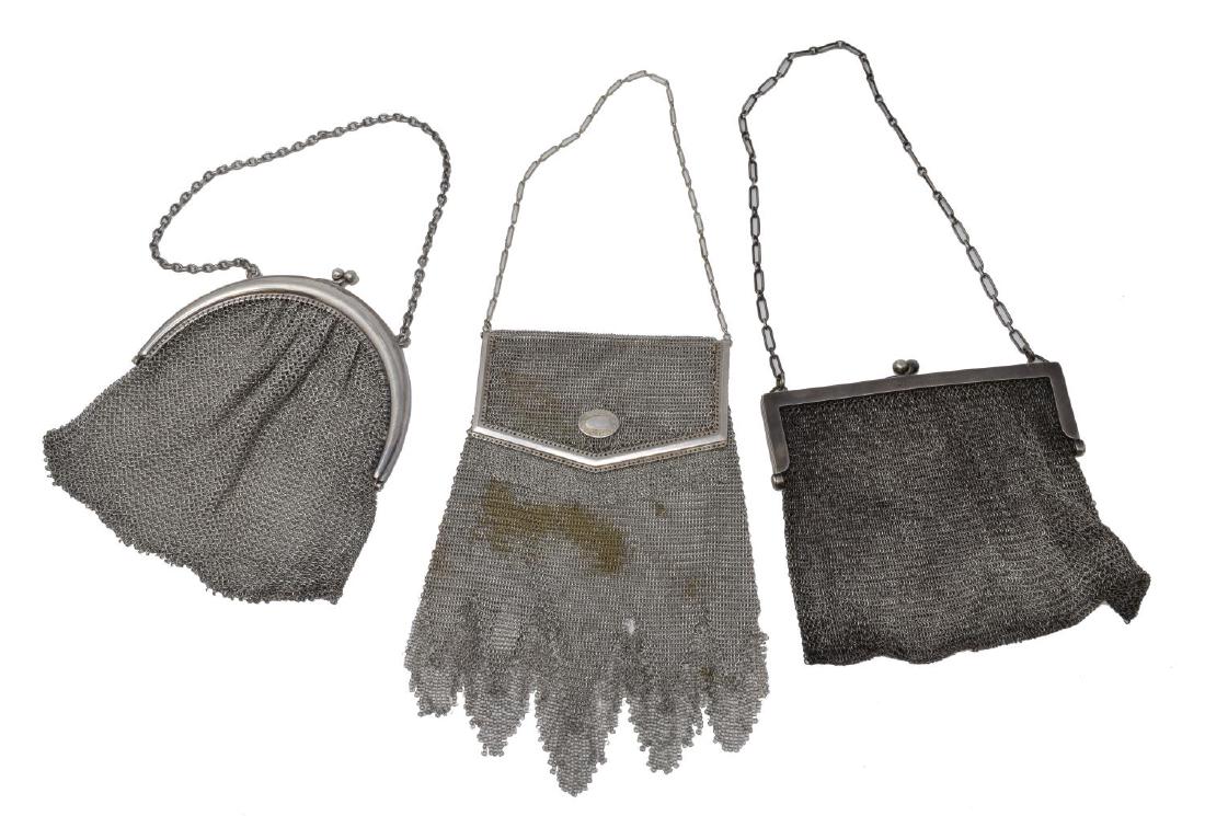 3) WHITING DAVIS & OTHER STERLING SILVER MESH BAGS (1 of 4)