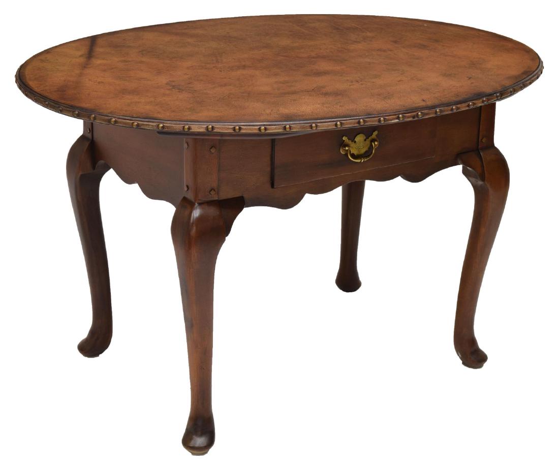 POLO RALPH LAUREN MAHOGANY & LEATHER TABLE (1 of 2)