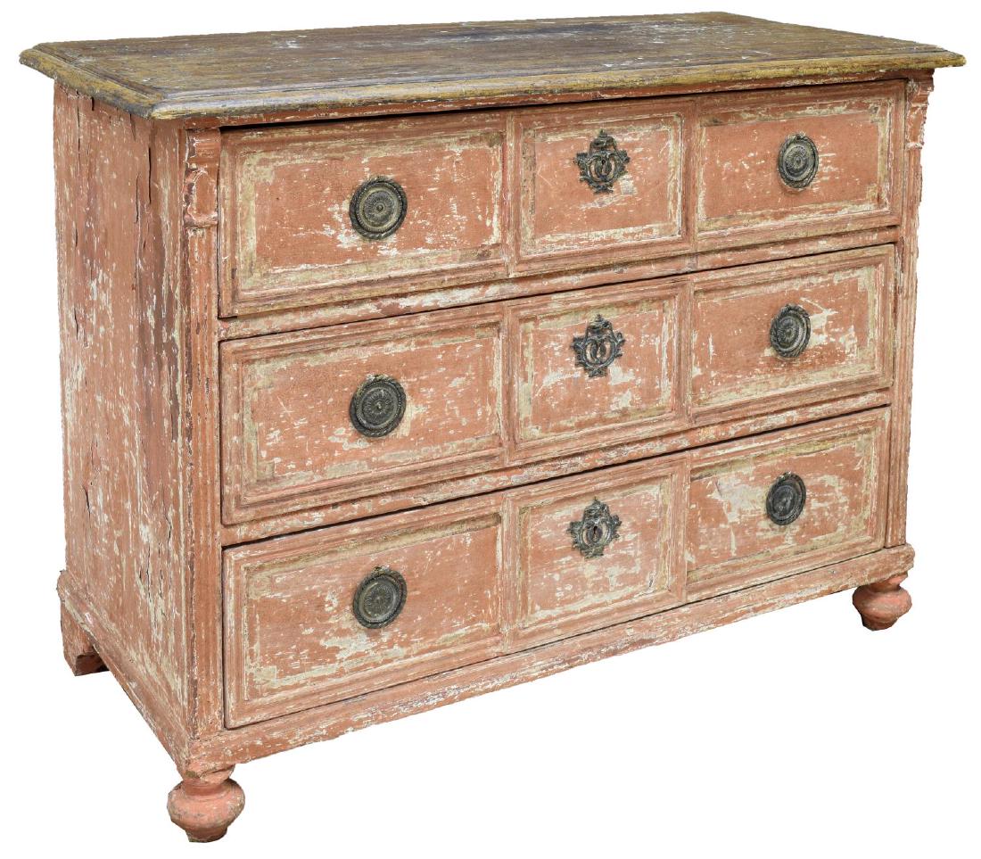 CONTINENTAL CHARLES X STYLE PAINTED COMMODE (1 of 4)